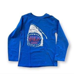 EUC| Hangry Shark Long Sleeve Tee 4T